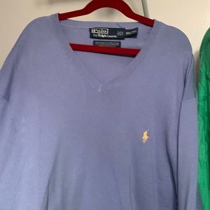 Polo V-Neck Sweater Pima Cotton